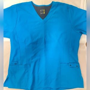 Wonderwink Blue Scrubs Top